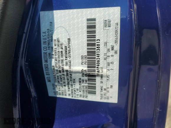 2004 Ford Mustang Standard с VIN 1FAFP40624F138813, выставлен на аукционе Copart как лот 61805275 с пробегом 174 285 миль миль и Списание • Salvage title. История ставок и продаж доступна на DreamBid. Изображение 12.