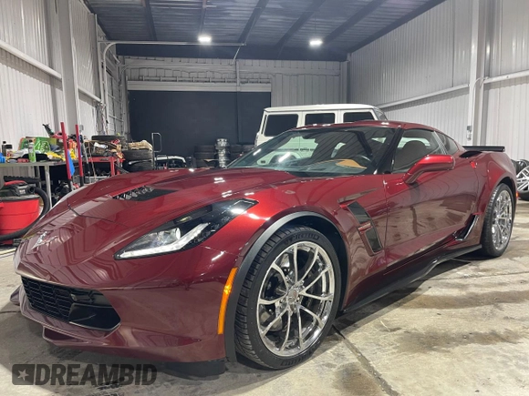 2019 Chevrolet Corvette Grand Sport 2LT with VIN 1G1YY2D71K5104106, listed as a Copart auction lot 75502304 with 35,349 mi miles and Clean Title. Bid and sale history available at carsss.com. Image 2.