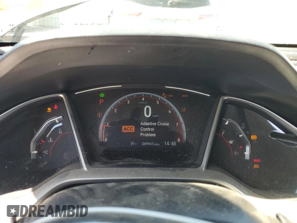 2019 Honda Civic Sport with VIN 2HGFC2F80KH565567, listed as a Copart auction lot 52384625 with 89,947 mi miles and Salvage title. Bid and sale history available at DreamBid. Image 9.