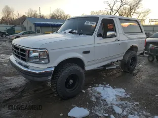 1996 Ford Bronco Custom with VIN 1FMEU15H3TLB67546, listed as a Copart auction lot 88875695 with 222,701 mi miles and Clean Title. Bid and sale history available at carsss.com. Image 1.