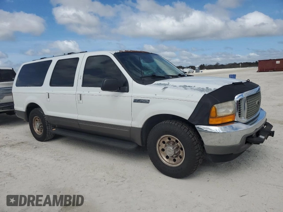 2001 Ford Excursion Special Serv z VIN 1FMNU40L91EB17507, wystawiony jako Copart lot #77062104 z przebiegiem 213 599 mil mil oraz Szkoda całkowita • Salvage title. Historia ofert i sprzedaży dostępna na DreamBid. Obrazek 4.