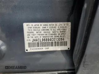 2004 Acura TSX with VIN JH4CL96894C013094, listed as a Copart auction lot 43505365 with 148,259 mi miles and Salvage title. Bid and sale history available at DreamBid. Image 14.