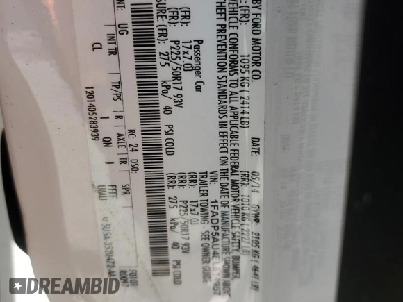 2014 Ford C-Max SE с VIN 1FADP5AU4EL514957, выставлен на аукционе Copart как лот 54767025 с пробегом 123 688 миль миль и Списание • Salvage title. История ставок и продаж доступна на DreamBid. Изображение 14.