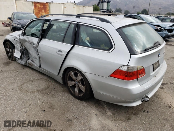 2006 BMW 5 Series 530xi with VIN WBANN73506CN00980, listed as a Copart auction lot 76089104 with 62,515 mi miles and Salvage Title. Bid and sale history available at DreamBid. Image 2.