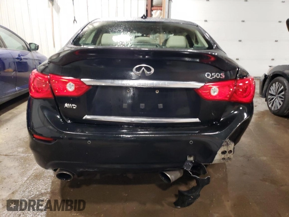 2017 Infiniti Q50 Red Sport 400 with VIN JN1FV7AR4HM871007, listed as a Copart auction lot 70957133 with 56,102 mi miles and Non Repairable. Bid and sale history available at carsss.com. Image 6.