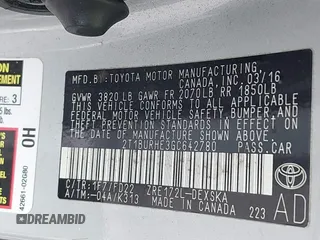 2016 Toyota Corolla L with VIN 2T1BURHE3GC642780, listed as a IAAI auction lot 40944237 with 110,234 mi miles and . Bid and sale history available at DreamBid. Image 9.