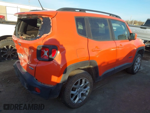 2017 Jeep Renegade Altitude with VIN ZACCJBBB7HPF73083, listed as a IAAI auction lot 41114187 with 1 mi miles. Bid and sale history available at carsss.com. Image 4.