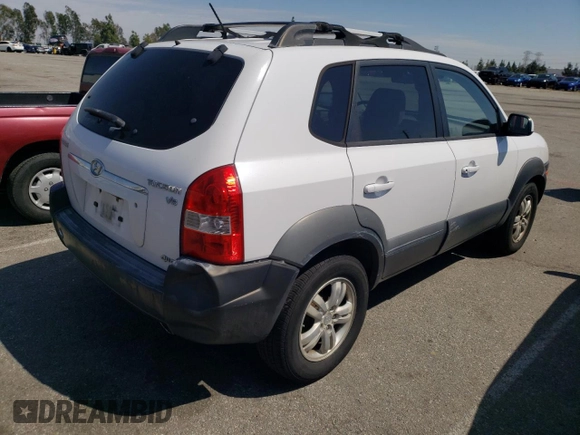 2007 Hyundai Tucson SE with VIN KM8JN72D27U590327, listed as a Copart auction lot 51072574 with 90,511 mi miles and Salvage Title. Bid and sale history available at carsss.com. Image 3.