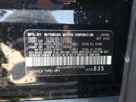 2023 Mitsubishi Outlander SE with VIN JA4J3UA84PZ012658, listed as a Copart auction lot 52045665 with 10,355 mi miles and Salvage Title. Bid and sale history available at carsss.com. Image 13.