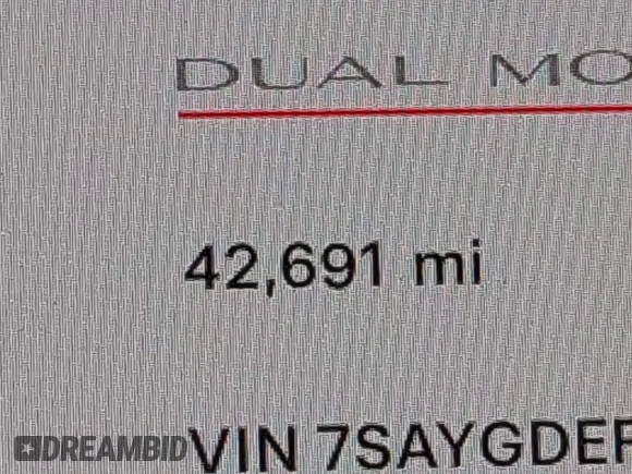 2023 Tesla Model Y Performance z VIN 7SAYGDEF7PF663387, wystawiony jako IAAI lot #42129258 z przebiegiem 42 691 mil mil oraz . Historia ofert i sprzedaży dostępna na DreamBid. Obrazek 16.