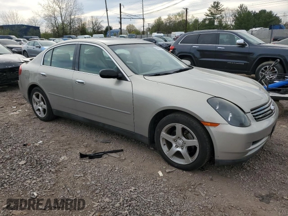 2003 Infiniti G35 with VIN JNKCV51E03M307315, listed as a Copart auction lot 53795635 with 166,050 mi miles and Salvage Title. Bid and sale history available at DreamBid. Image 4.