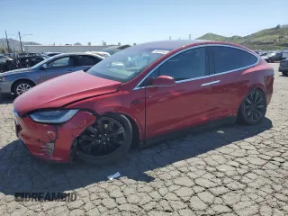 2020 Tesla Model X Long Range with VIN 5YJXCAE21LF219478, listed as a Copart auction lot 49610445 with 44,271 mi miles and Salvage Title. Bid and sale history available at carsss.com. Image 1.