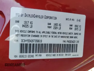 2006 Chrysler PT Cruiser with VIN 3C3HY55X26T358618, listed as a Copart auction lot 51641265 with 123,814 mi miles and Salvage Title. Bid and sale history available at DreamBid. Image 12.