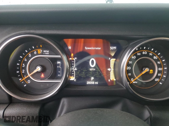 2023 Jeep Gladiator Overland z VIN 1C6HJTFG0PL564950, wystawiony jako Copart lot #80207494 z przebiegiem 28 058 mil mil oraz Szkoda całkowita • Salvage title. Historia ofert i sprzedaży dostępna na DreamBid. Obrazek 9.