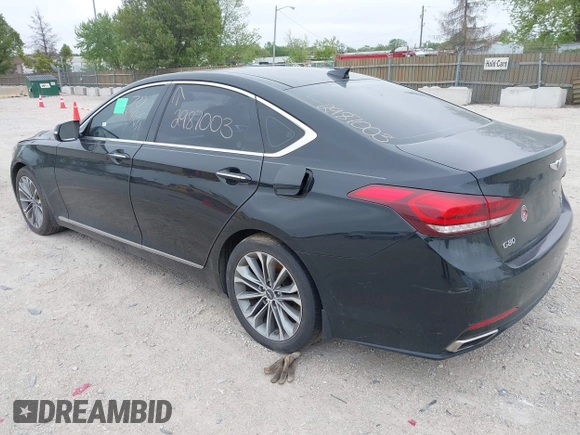 2017 Genesis G80 3.8L with VIN KMHGN4JEXHU210171, listed as a IAAI auction lot 42286383 with 94,240 mi miles and . Bid and sale history available at DreamBid. Image 3.