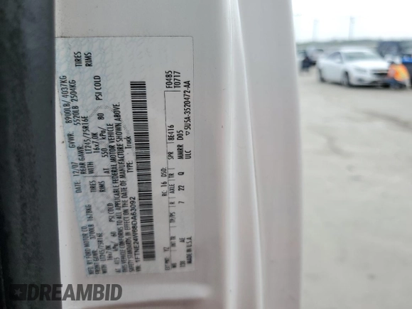 2008 Ford Econoline Cargo Commercial with VIN 1FTNE24W68DA63092, listed as a Copart auction lot 50816305 with 298,726 mi miles and Salvage Title. Bid and sale history available at DreamBid. Image 13.