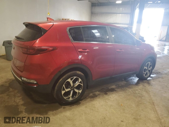2020 Kia Sportage LX with VIN KNDPM3ACXL7725095, listed as a Copart auction lot 51102965 with 28,759 mi miles and Salvage Title. Bid and sale history available at carsss.com. Image 3.