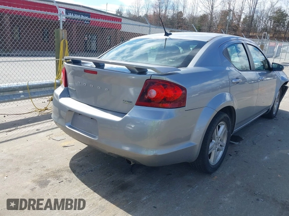 2013 Dodge Avenger SE V6 with VIN 1C3CDZAG2DN696519, listed as a IAAI auction lot 41705189 with 154,573 mi miles and . Bid and sale history available at DreamBid. Image 4.