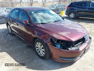 2012 Volkswagen Passat S with VIN 1VWAP7A33CC010247, listed as a IAAI auction lot 41889909 with 184,250 mi miles and . Bid and sale history available at DreamBid. Image 1.