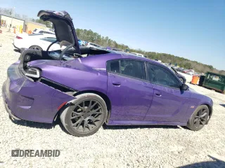 2019 Dodge Charger Scat Pack with VIN 2C3CDXGJ0KH748551, listed as a Copart auction lot 46957405 with 72,279 mi miles and Salvage Title. Bid and sale history available at DreamBid. Image 3.