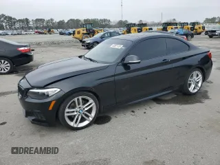 2015 BMW 2 Series 228i with VIN WBA1F5C56FV257079, listed as a Copart auction lot 43387125 with 155,027 mi miles and Salvage Title. Bid and sale history available at carsss.com. Image 1.