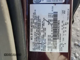2012 Ford Fusion SE with VIN 3FAHP0HG6CR270876, listed as a Copart auction lot 52170205 with Not Provided miles and Clean Title. Bid and sale history available at DreamBid. Image 15.