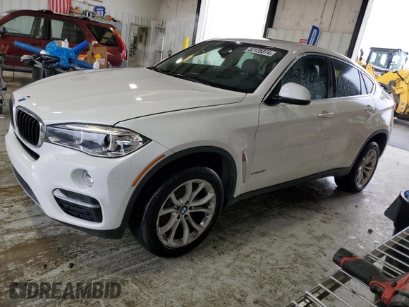 2015 BMW X6 sDrive35i with VIN 5UXKU0C50F0F91865, listed as a Copart auction lot 82128374 with 122,395 mi miles and Salvage Title. Bid and sale history available at carsss.com. Image 1.