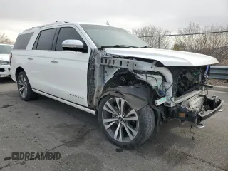 2020 Ford Expedition Max Platinum with VIN 1FMJK1MT5LEA06551, listed as a Copart auction lot 42459445 with 99,637 mi miles and Salvage title. Bid and sale history available at DreamBid. Image 4.