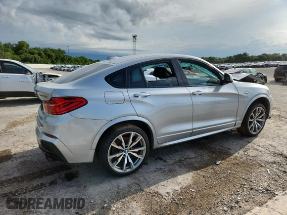 2017 BMW X4 M40i with VIN 5UXXW7C36H0U26510, listed as a Copart auction lot 62700515 with Not provided miles and Salvage title. Bid and sale history available at DreamBid. Image 3.