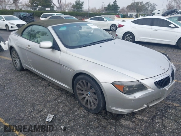 2005 BMW 6 Series 645Ci with VIN WBAEK73495B324371, listed as a IAAI auction lot 41496290 with 109,251 mi miles. Bid and sale history available at carsss.com. Image 1.
