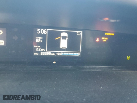 2018 Toyota Prius One with VIN JTDKDTB3XJ1599555, listed as a Copart auction lot 52136745 with 83,399 mi miles and Clean Title. Bid and sale history available at DreamBid. Image 9.