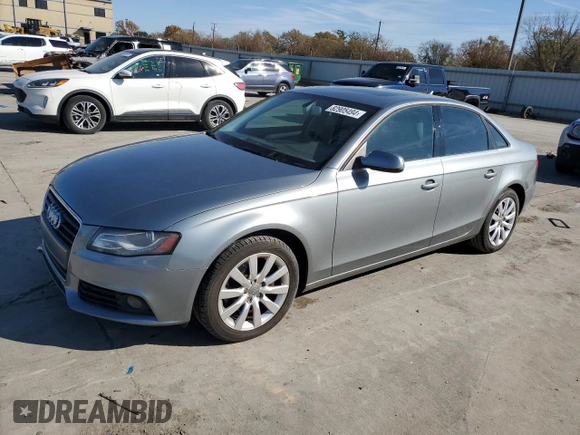 2010 Audi A4 2.0T Premium Plus with VIN WAUEFAFLXAN025324, listed as a Copart auction lot 82905494 with 121,265 mi miles and Clean Title. Bid and sale history available at carsss.com. Image 1.