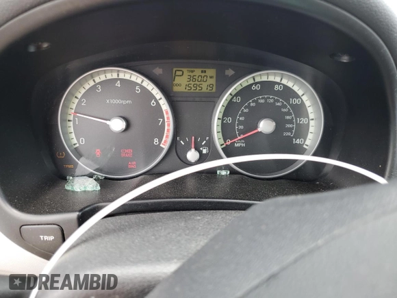 2009 Hyundai Accent Auto GLS с VIN KMHCN46C69U361483, выставлен на аукционе Copart как лот 55971525 с пробегом 159 519 миль миль и Списание • Salvage title. История ставок и продаж доступна на DreamBid. Изображение 9.