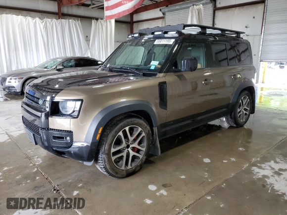 2023 Land Rover Defender X с VIN SALEX7EU8P2140939, выставлен на аукционе Copart как лот 55811195 с пробегом 33 446 миль миль и Списание • Salvage title. История ставок и продаж доступна на DreamBid. Изображение 1.