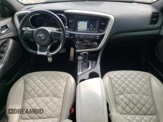 2015 Kia Optima SX Turbo with VIN 5XXGR4A63FG453826, listed as a Copart auction lot 46898225 with 140,782 mi miles and Salvage Title. Bid and sale history available at carsss.com. Image 8.