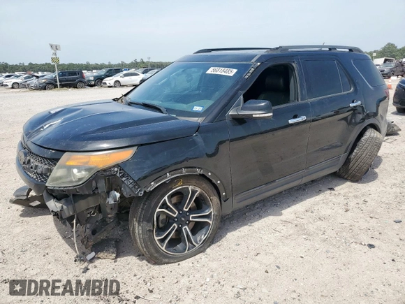 2014 Ford Explorer Sport with VIN 1FM5K8GT1EGB78282, listed as a Copart auction lot 56818485 with 145,156 mi miles and Salvage title. Bid and sale history available at DreamBid. Image 1.