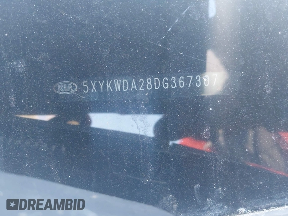 2013 Kia Sorento SX with VIN 5XYKWDA28DG367307, listed as a IAAI auction lot 41437488 with 120,822 mi miles and . Bid and sale history available at DreamBid. Image 9.