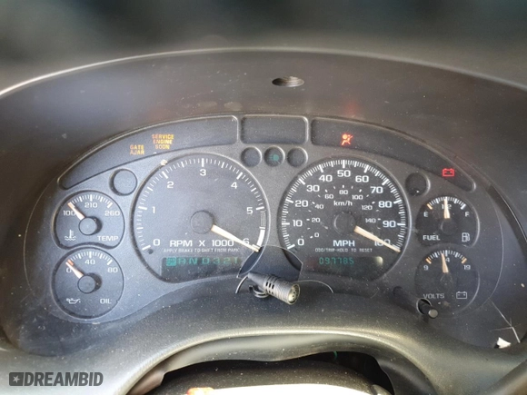 2003 Chevrolet Blazer LS with VIN 1GNDT13X33K185443, listed as a Copart auction lot 52112355 with 97,785 mi miles and Salvage Title. Bid and sale history available at carsss.com. Image 9.