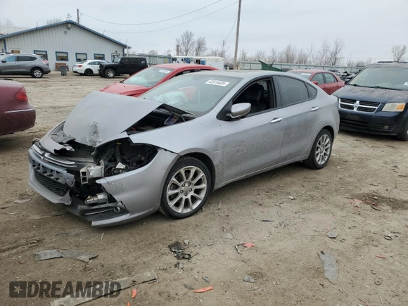 2015 Dodge Dart Limited with VIN 1C3CDFCB0FD144672, listed as a Copart auction lot 42816405 with 0 mi miles and Salvage Title. Bid and sale history available at carsss.com. Image 1.