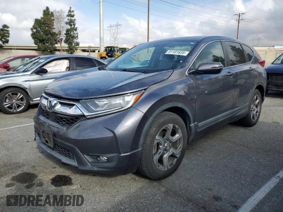 2018 Honda CR-V EX with VIN 5J6RW1H50JA000842, listed as a Copart auction lot 51181835 with 82,847 mi miles and Salvage Title. Bid and sale history available at carsss.com. Image 1.