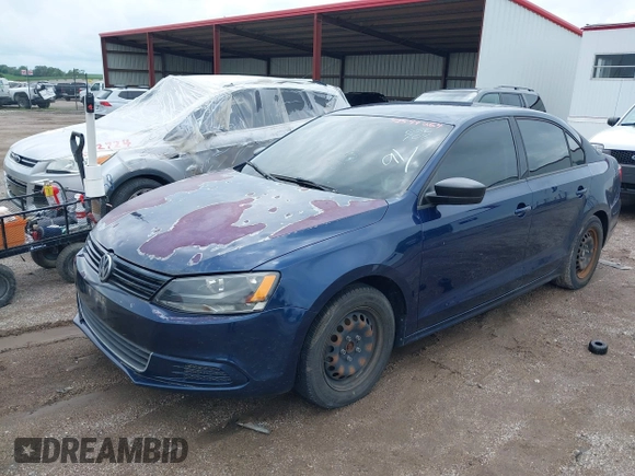 2014 Volkswagen Jetta S with VIN 3VW2K7AJ2EM438149, listed as a IAAI auction lot 42594264 with 54,675 mi miles and . Bid and sale history available at DreamBid. Image 2.