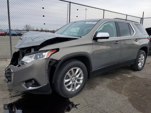 2019 Chevrolet Traverse LT Cloth z VIN 1GNERGKW0KJ129768, wystawiony jako Copart lot #50124355 z przebiegiem 66 056 mil mil oraz Szkoda całkowita • Salvage title. Historia ofert i sprzedaży dostępna na DreamBid. Obrazek 1.