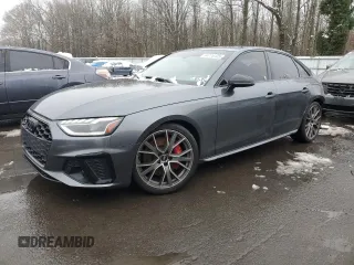 2021 Audi S4 Premium Plus with VIN WAUB4AF49MA020662, listed as a Copart auction lot 44776105 with 47,620 mi miles and Salvage Title. Bid and sale history available at carsss.com. Image 1.