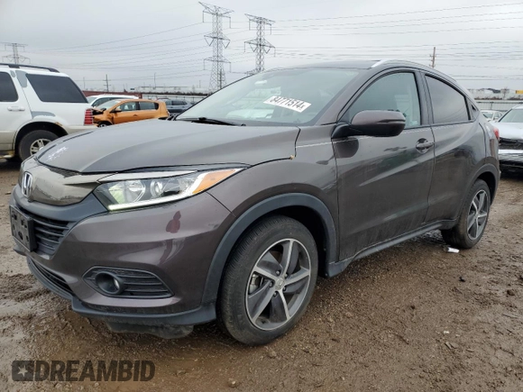 2022 Honda HR-V EX-L with VIN 3CZRU6H70NM758127, listed as a Copart auction lot 84771514 with 45,076 mi miles and Salvage Title. Bid and sale history available at DreamBid. Image 1.