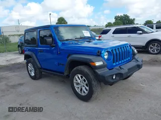 2023 Jeep Wrangler Sport S with VIN 1C4GJXAN7PW681750, listed as a IAAI auction lot 42736422 with 15,710 mi miles and . Bid and sale history available at DreamBid. Image 1.