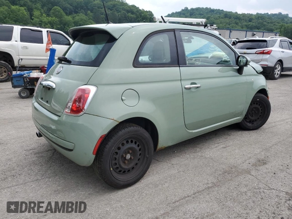 2015 FIAT 500 Pop with VIN 3C3CFFAR2FT501922, listed as a Copart auction lot 60263845 with 83,194 mi miles and Salvage title. Bid and sale history available at DreamBid. Image 3.