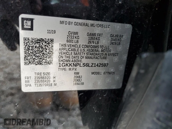 2020 GMC Acadia Denali with VIN 1GKKNPLS6LZ142597, listed as a Copart auction lot 50744275 with 63,053 mi miles and Salvage title. Bid and sale history available at DreamBid. Image 15.