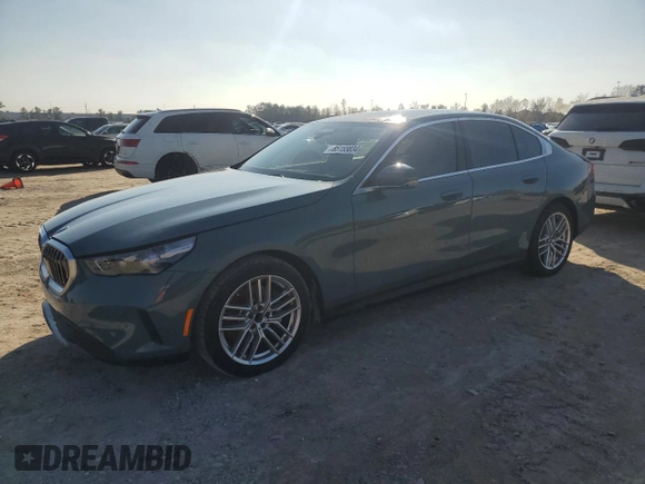 2024 BMW 5 Series 530i with VIN WBA43FJ0XRCP78759, listed as a Copart auction lot 85155834 with 0 mi miles and Salvage Title. Bid and sale history available at carsss.com. Image 1.