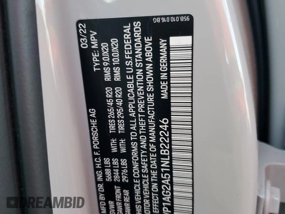2022 Porsche Macan S z VIN WP1AG2A51NLB22246, wystawiony jako Copart lot #81981454 z przebiegiem 28 428 mil mil oraz Szkoda całkowita • Salvage title. Historia ofert i sprzedaży dostępna na DreamBid. Obrazek 13.