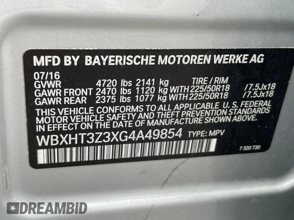 2016 BMW X1 xDrive28i with VIN WBXHT3Z3XG4A49854, listed as a Copart auction lot 55104995 with 150,784 mi miles and Clean Title. Bid and sale history available at DreamBid. Image 10.